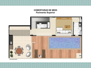 COBERTURAS DE MEIO
Pavimento Superior
 