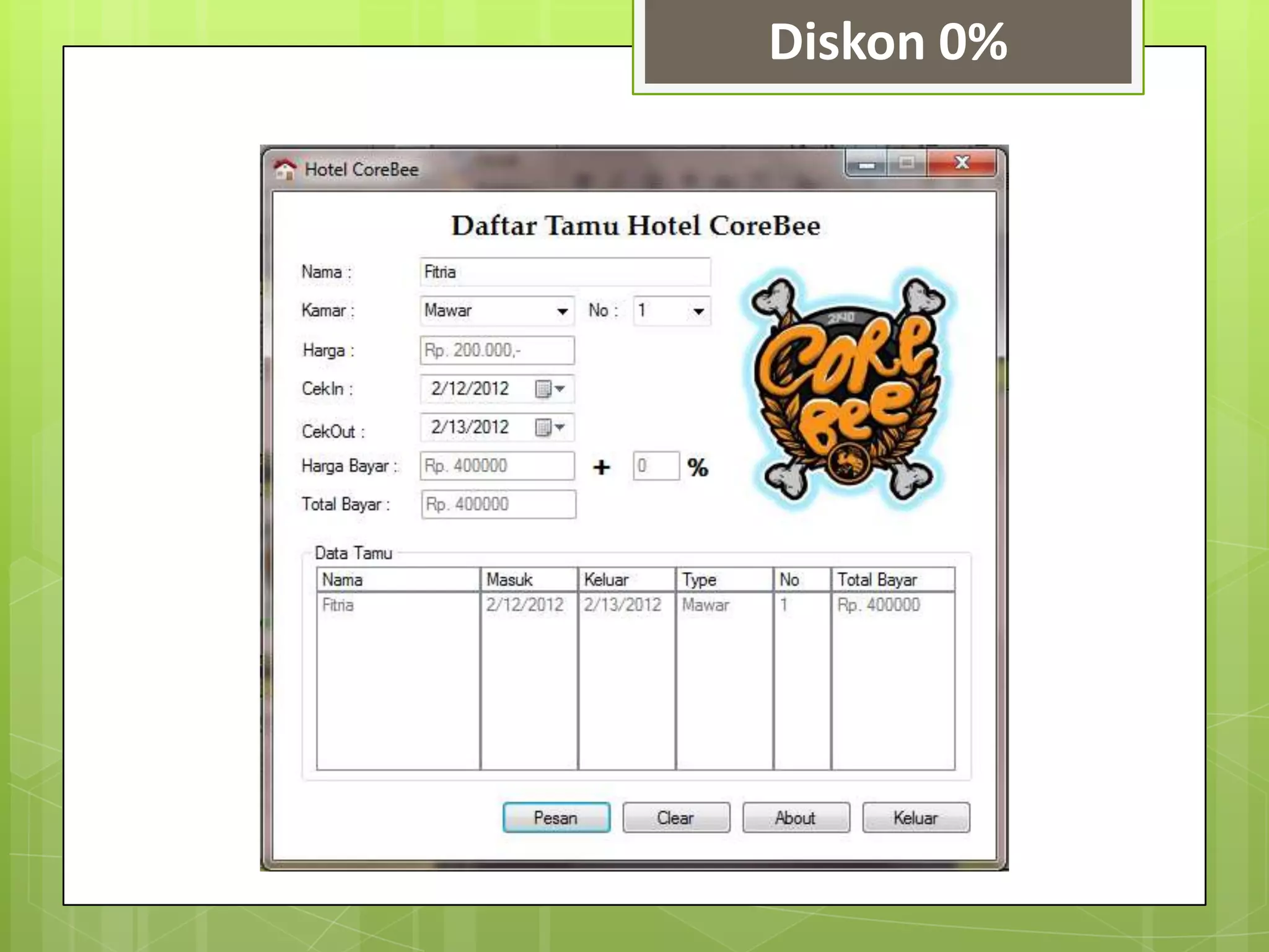 Diskon 0%
 