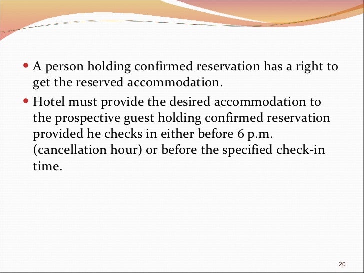 Reservation