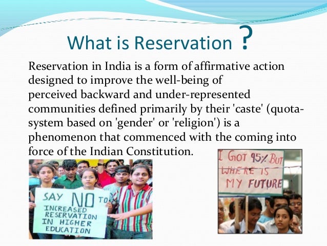 Reservation Boon in India !