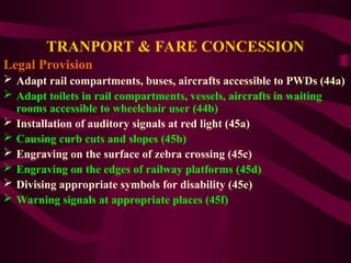 Pwd Railing Presentations RESERVATION and benefits for pwd in india | PPT