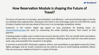 Booking Management Module Reservation Module | Booking Module | Travel Booking Engine | PPTX