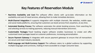 Booking Management Module Reservation Module | Booking Module | Travel Booking Engine | PPTX