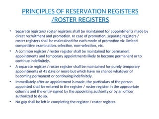 Horizontal Reservation Roster RESERVATION PPT ROSTER DATA PRESENTATION | PPT
