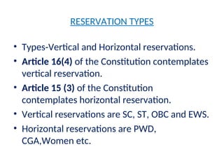 Horizontal Reservation Roster RESERVATION PPT ROSTER DATA PRESENTATION | PPT