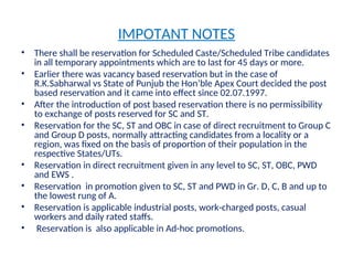 Horizontal Reservation Roster RESERVATION PPT ROSTER DATA PRESENTATION | PPT