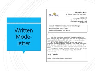 Written
Mode-
letter
 