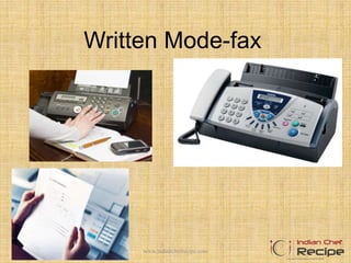Written Mode-fax
www.indianchefrecipe.com
 