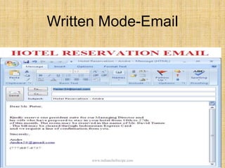 Written Mode-Email
www.indianchefrecipe.com
 