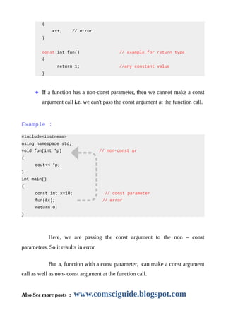 CONST-- once initialised, no one can change it | PDF