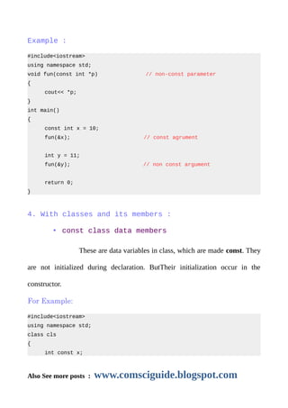 CONST-- once initialised, no one can change it | PDF