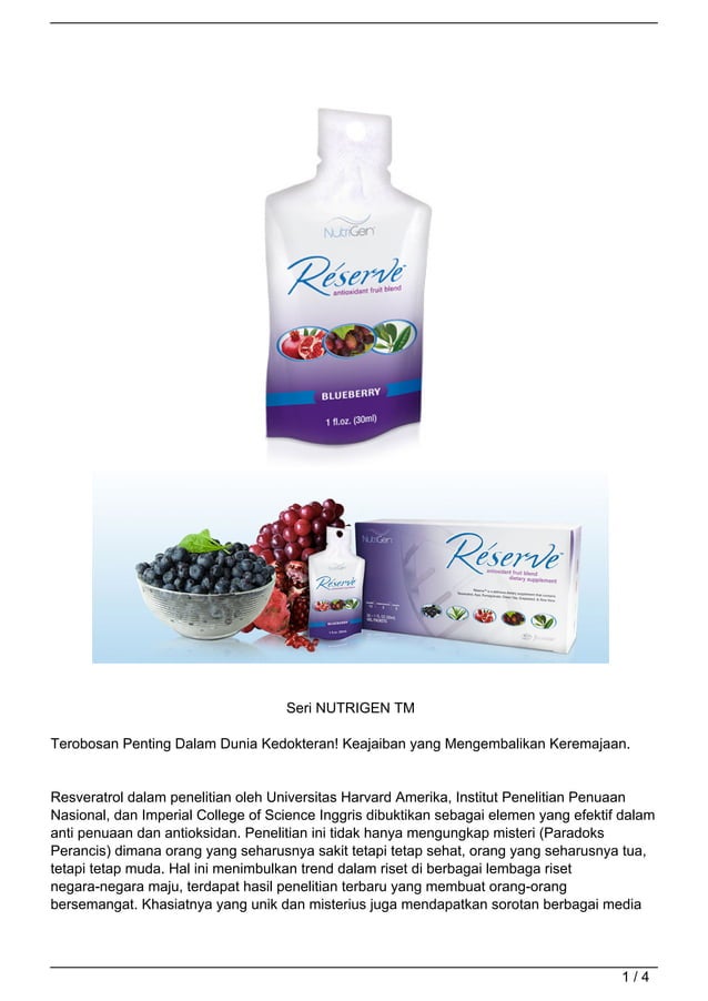 Reserve Antioxidant Fruit Blend PDF