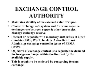 Exchange Control Methods Reserve bank of_india___commercial_banks123 | PPT