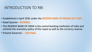 Rbi First Extablished Reserve bank of India | PPTX