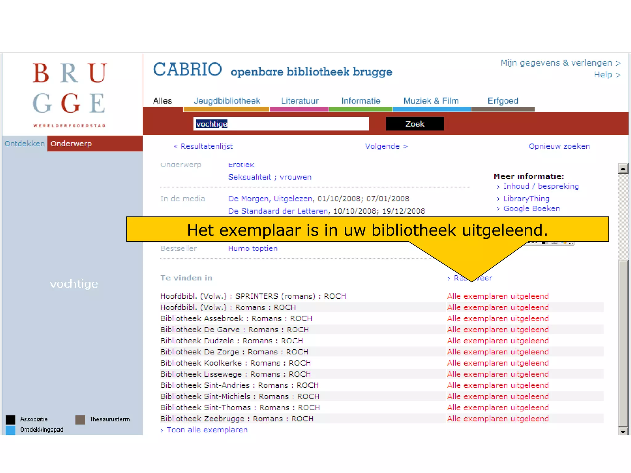 Het exemplaar is in uw bibliotheek uitgeleend. 