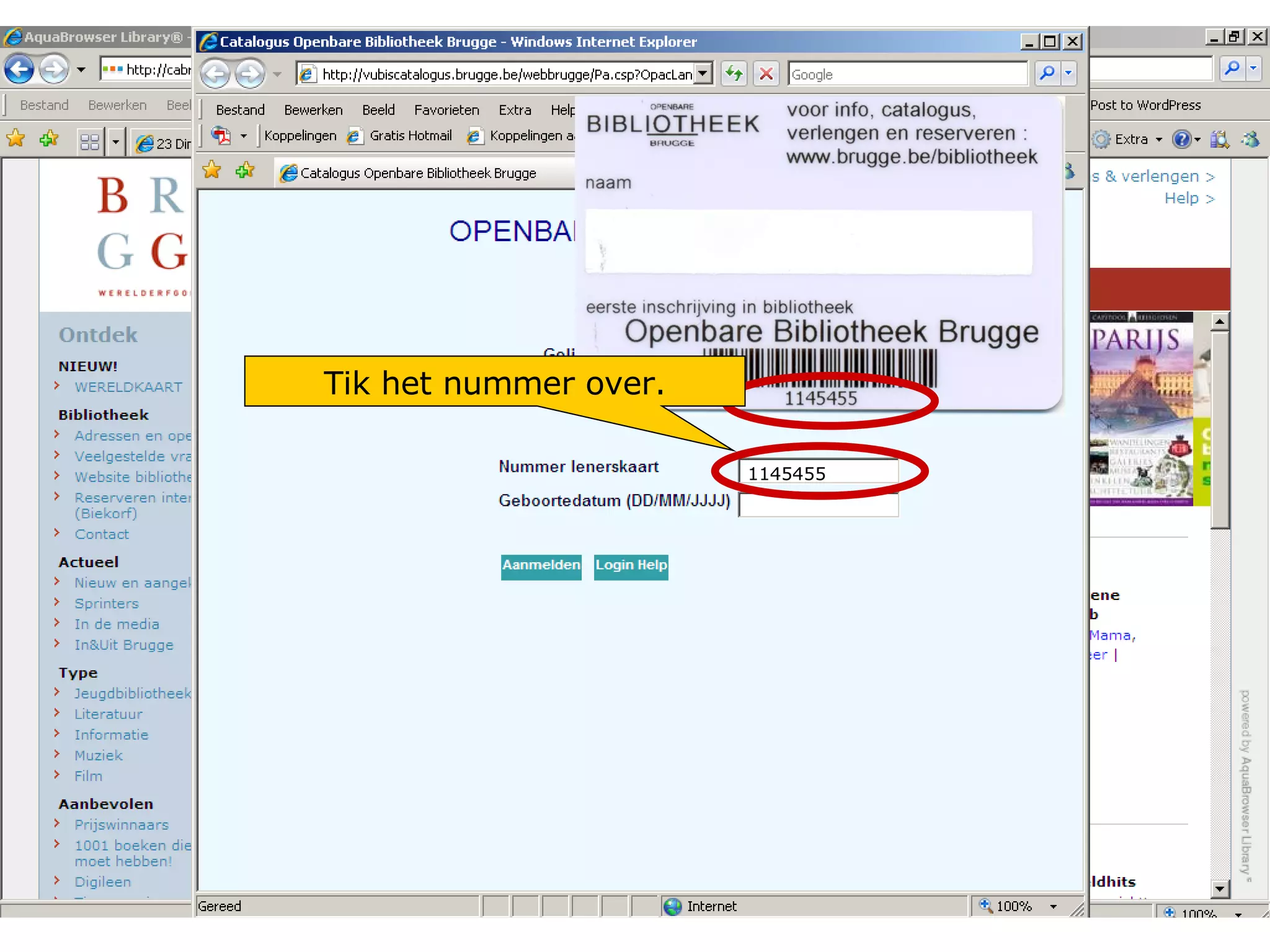 Tik het nummer over. 1145455 