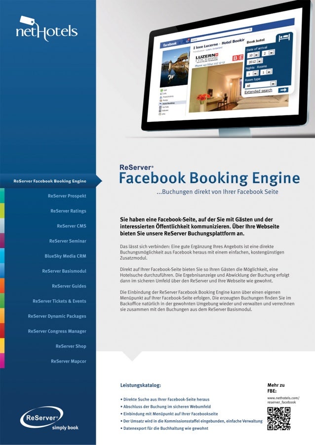 Reserver Facebook Booking Engine