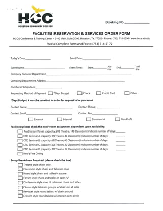 Reservation form