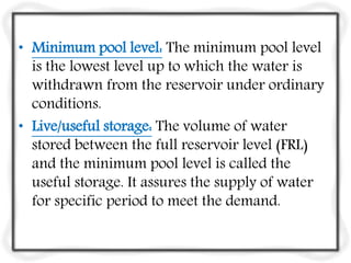 Minimum Pool Images Reserviors its purpose and there main functions and uses | PPTX