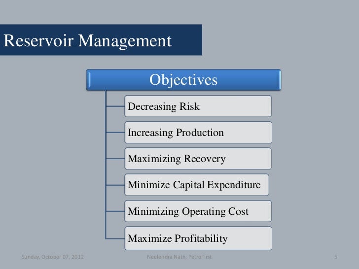 Raising Reservoir A TechnoManagerial Approach to Reservoir Managem…