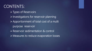 Reservoir planning | PPTX
