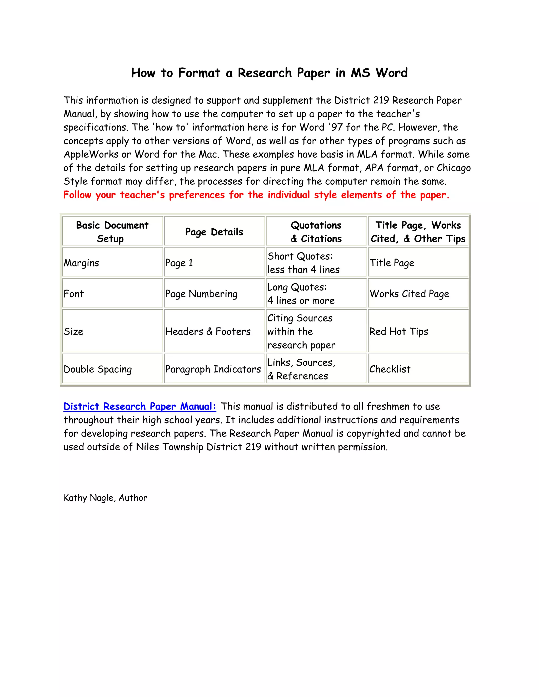 Resesarch paper format | PDF