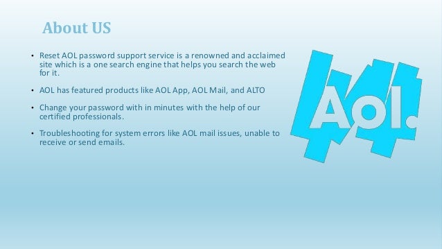 reset aol password