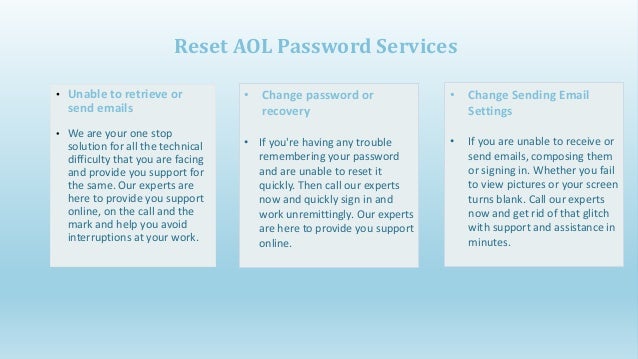 reset aol password