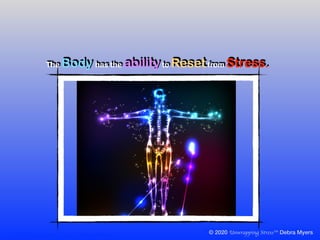 © 2020 Unwrapping Stress™ Debra Myers
© 2020 Unwrapping Stress™ Debra Myers
© 2020 Unwrapping Stress™ Debra Myers
The Body has the abilityto Reset from Stress.
© 2020 Unwrapping Stress™ Debra Myers
 