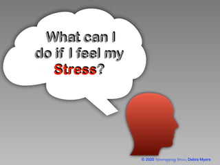 © 2020 Unwrapping Stress, Debra Myers
What can I
do if I feel my
Stress?
 