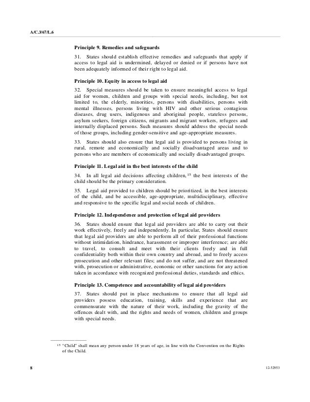 Special Education Procedural Safeguards_31 >> United Nations Principles And Guidelines On Access To Legal Aid In Cr Special Education Procedural Safeguards_31 >> United Nations Principles And Guidelines On Access To Legal Aid In Cr