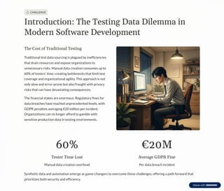 Reshaping Software Testing with Synthetic Data and Automation | PDF