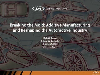 Breaking the Mold: Additive Manufacturing & Reshaping the Automotive Industry