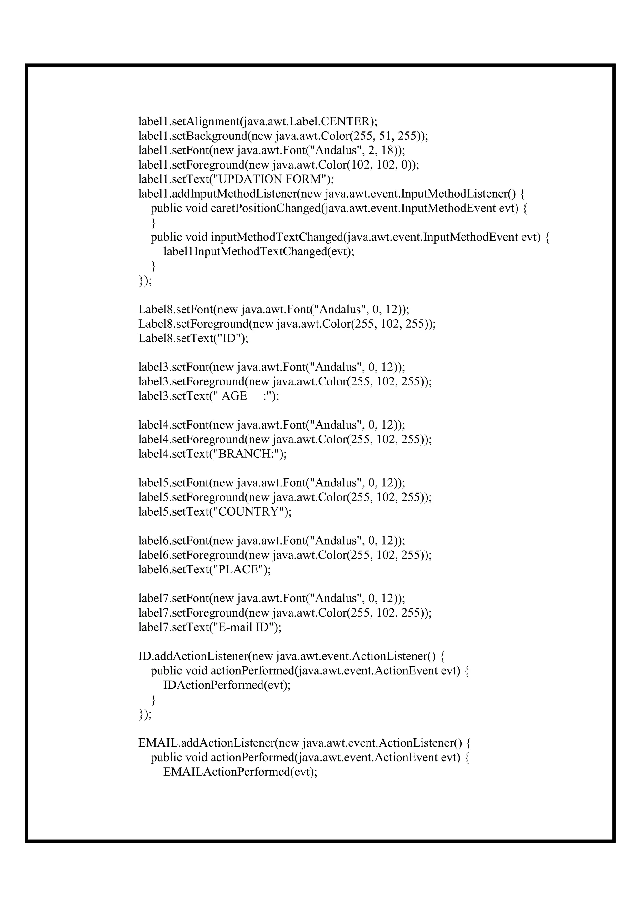 student application form Java Netbeans | PDF | Databases | Computer ...