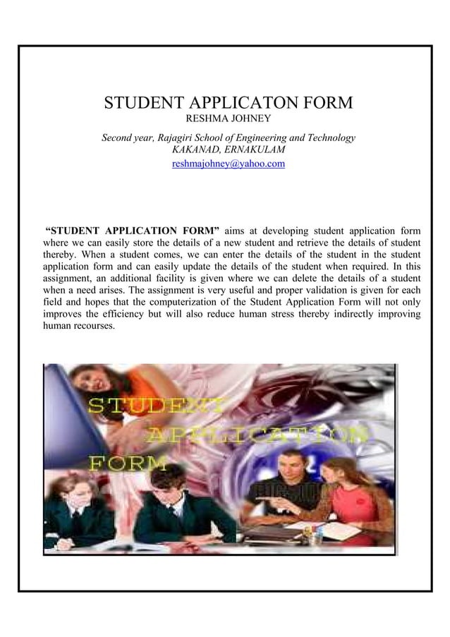 student application form Java Netbeans | PDF | Databases | Computer ...