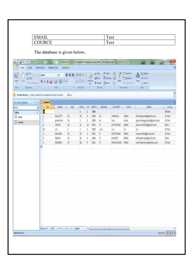 student application form Java Netbeans | PDF | Databases | Computer ...