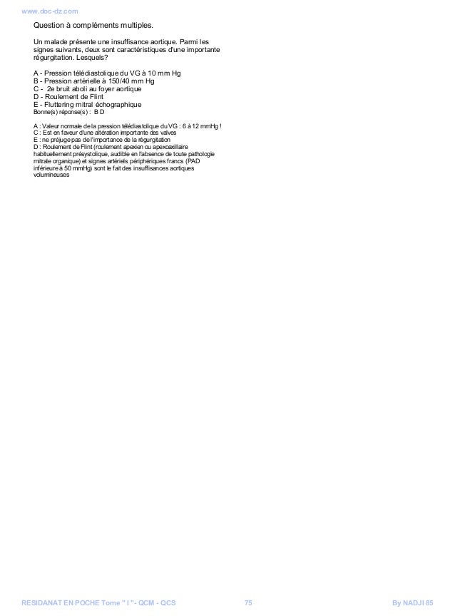Residanat en poche   2011-tome  i - qcm - qcs slideshare