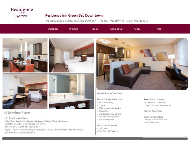 Residence Inn By Marriott Green Bay Wi Hotel Ebrochure