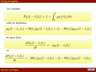 !20
Let consider
with, by definition
We have then
or
Bancheri and Rigon
Putting all together
 