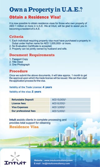 Obtain a Residence Visa