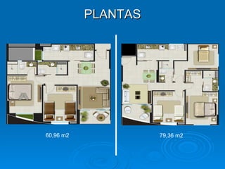 PLANTAS 60,96 m2  79,36 m2  