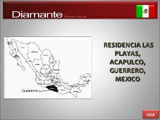 RESIDENCIA LASRESIDENCIA LAS
PLAYAS,PLAYAS,
ACAPULCO,ACAPULCO,
GUERRERO,GUERRERO,
MEXICOMEXICO
C018
 
