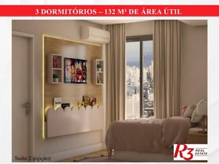 3 DORMITÓRIOS – 132 M² DE ÁREA ÚTIL
Suíte 2 (opção)
 