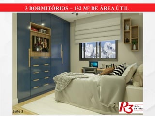 3 DORMITÓRIOS – 132 M² DE ÁREA ÚTIL
Suíte 3
 