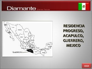 RESIDENCIARESIDENCIA
PROGRESO,PROGRESO,
ACAPULCO,ACAPULCO,
GUERRERO,GUERRERO,
MEXICOMEXICO
C019
 