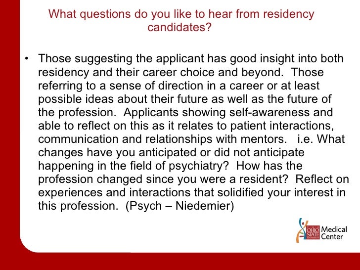 Residency Interview Advice