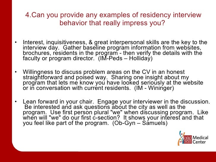 residency interview advice example letter of interest to residency program director