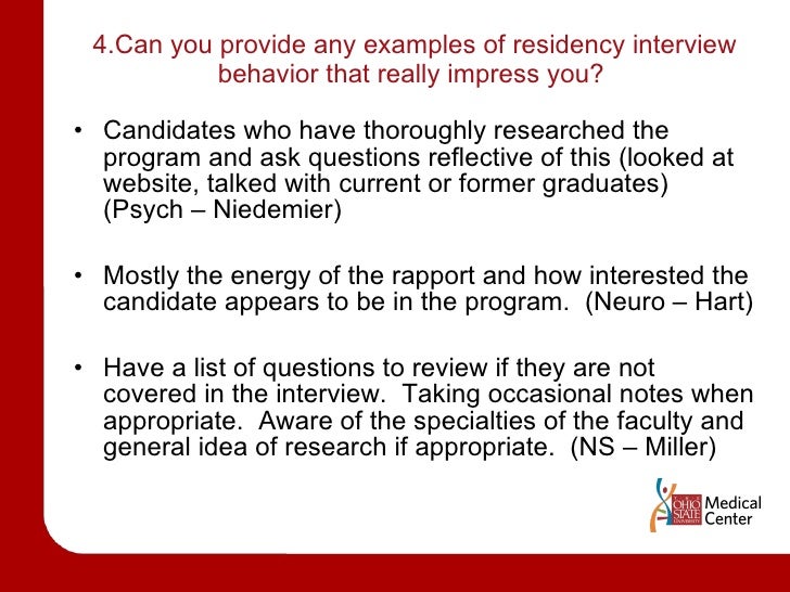 Residency Interview Advice