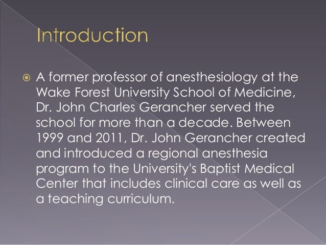 residency training in anesthesiology at wake forest university wake forest anesthesiology