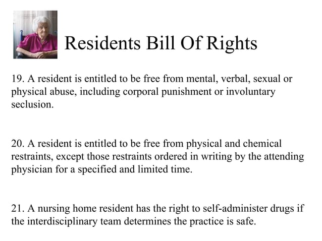 Resident Bill Of Rights & Responsibilities | PPT